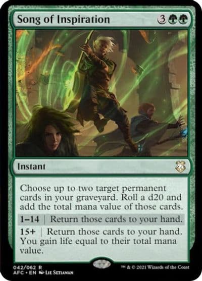 Song of Inspiration Commander: Adventures in the Forgotten Realms Magic card