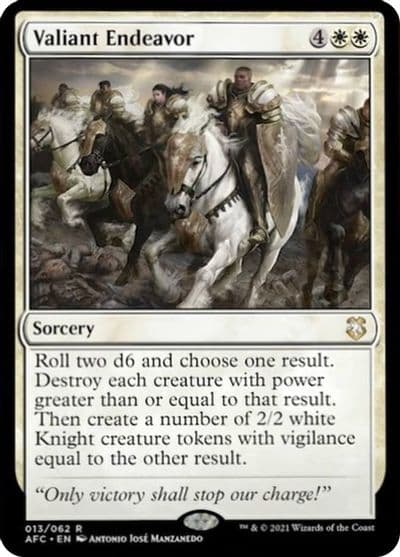 Valiant Endeavor Commander: Adventures in the Forgotten Realms Magic card