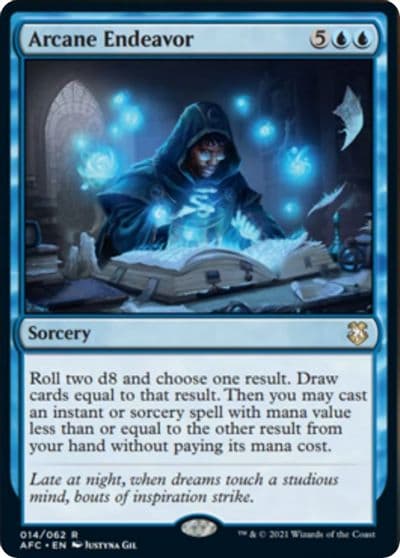 Arcane Endeavor Commander: Adventures in the Forgotten Realms Magic card