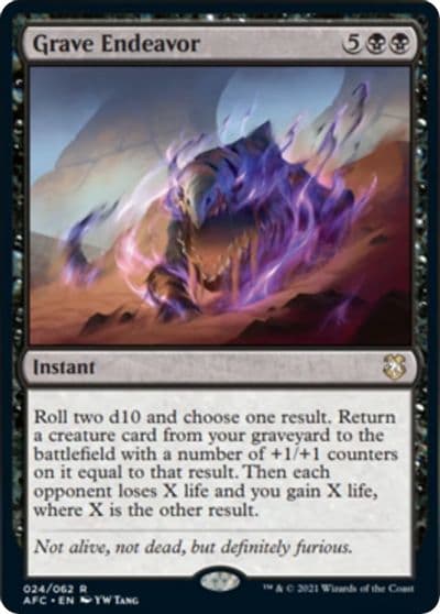 Grave Endeavor Commander: Adventures in the Forgotten Realms Magic card