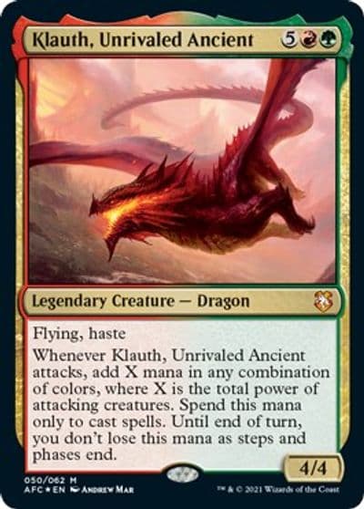 Klauth Unrivaled Ancient Commander: Adventures in the Forgotten Realms Magic card