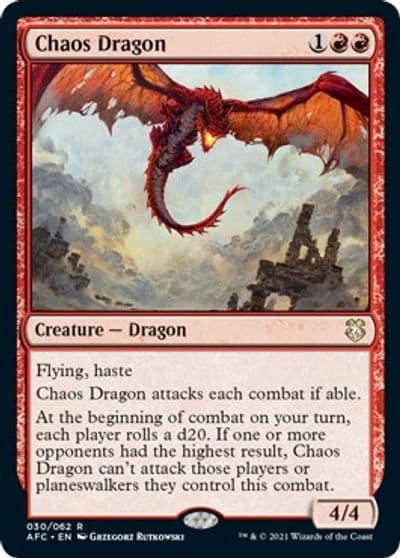 Chaos Dragon Commander: Adventures in the Forgotten Realms Magic card
