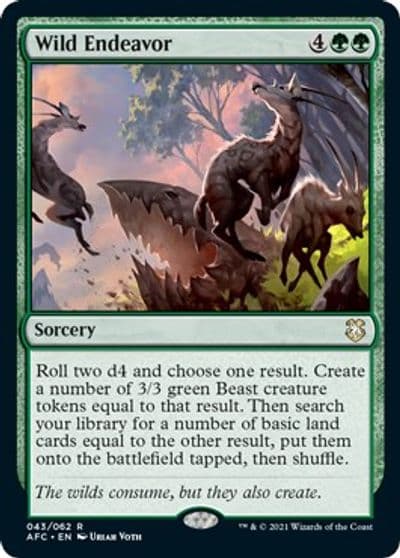 Wild Endeavor Commander: Adventures in the Forgotten Realms Magic card