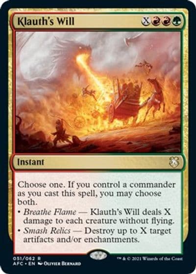 Klauths Will Commander: Adventures in the Forgotten Realms Magic card