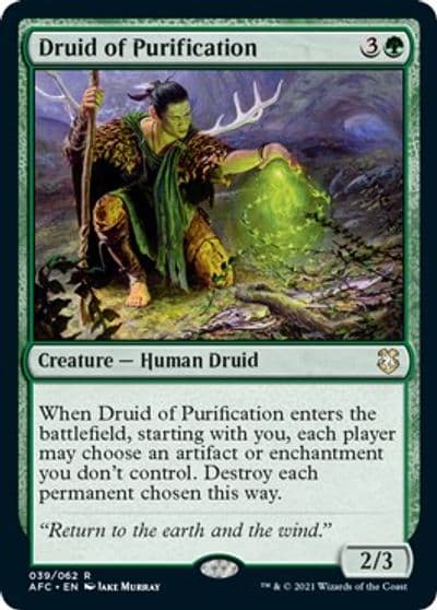 Druid of Purification Commander: Adventures in the Forgotten Realms Magic card