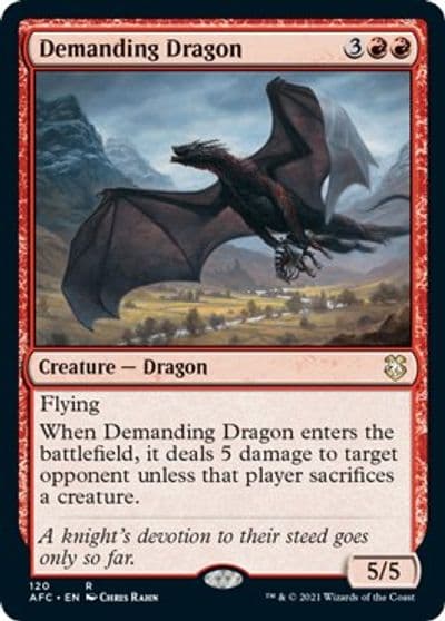 Demanding Dragon Commander: Adventures in the Forgotten Realms Magic card