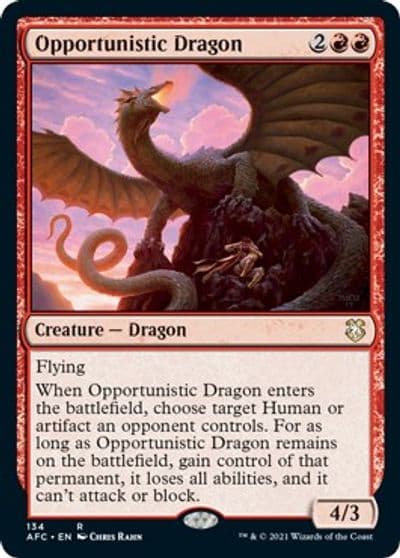 Opportunistic Dragon Commander: Adventures in the Forgotten Realms Magic card