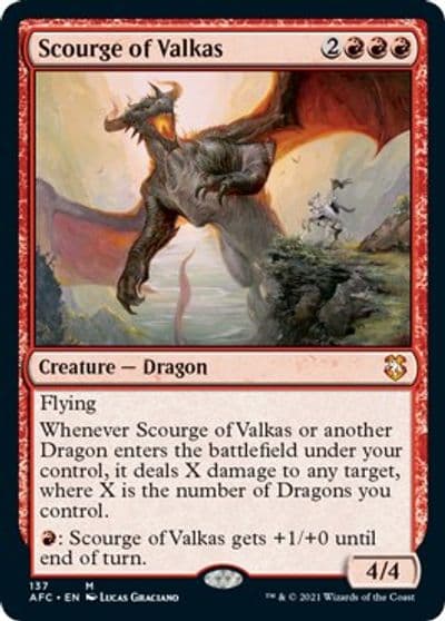 Scourge of Valkas Commander: Adventures in the Forgotten Realms Magic card