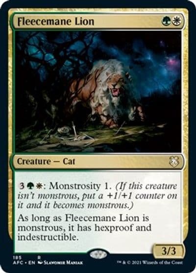 Fleecemane Lion Commander: Adventures in the Forgotten Realms Magic card
