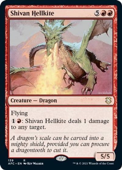 Shivan Hellkite Commander: Adventures in the Forgotten Realms Magic card