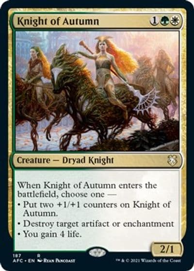 Knight of Autumn Commander: Adventures in the Forgotten Realms Magic card