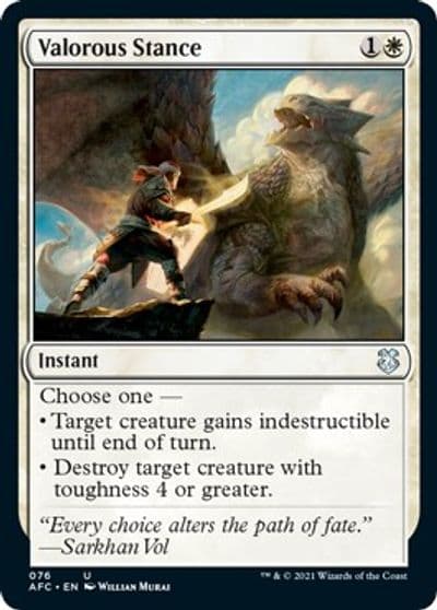 Valorous Stance Commander: Adventures in the Forgotten Realms Magic card