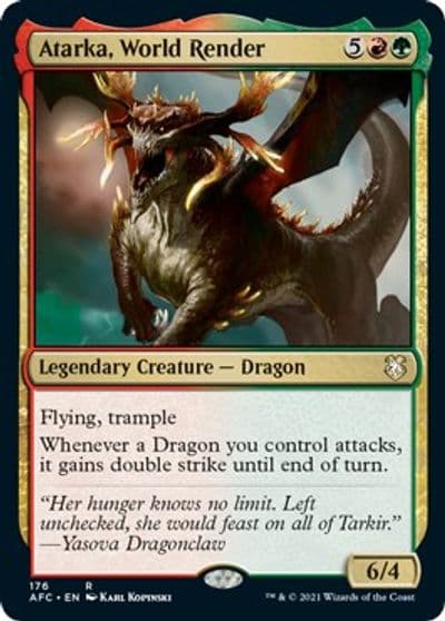 Atarka World Render Commander: Adventures in the Forgotten Realms Magic card