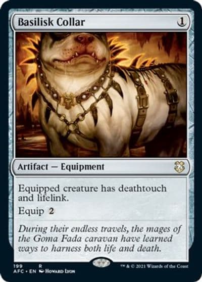Basilisk Collar Commander: Adventures in the Forgotten Realms Magic card