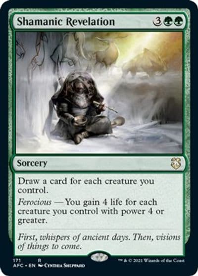 Shamanic Revelation Commander: Adventures in the Forgotten Realms Magic card