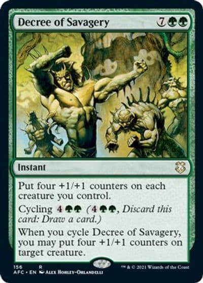 Decree of Savagery Commander: Adventures in the Forgotten Realms Magic card