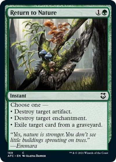 Return to Nature Commander: Adventures in the Forgotten Realms Magic card