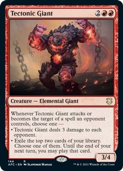 Tectonic Giant Commander: Adventures in the Forgotten Realms Magic card