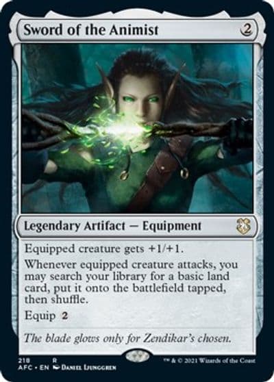 Sword of the Animist Commander: Adventures in the Forgotten Realms Magic card