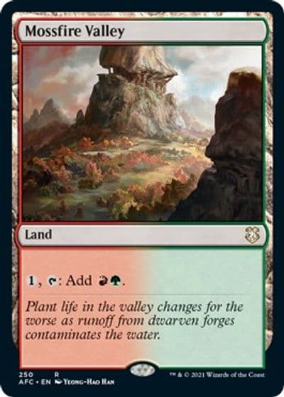 Mossfire Valley Commander: Adventures in the Forgotten Realms Magic card
