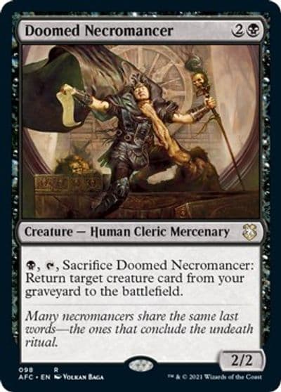 Doomed Necromancer Commander: Adventures in the Forgotten Realms Magic card