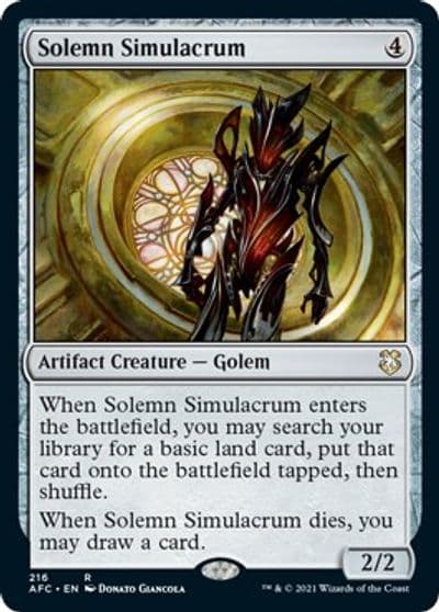 Solemn Simulacrum Commander: Adventures in the Forgotten Realms Magic card