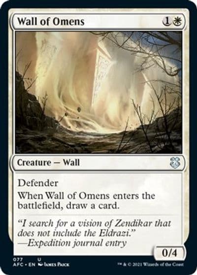 Wall of Omens Commander: Adventures in the Forgotten Realms Magic card