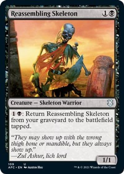 Reassembling Skeleton Commander: Adventures in the Forgotten Realms Magic card