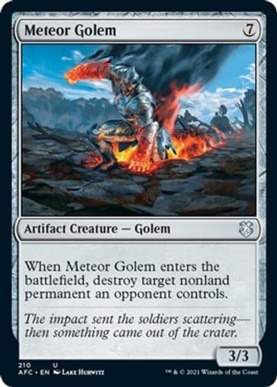 Meteor Golem Commander: Adventures in the Forgotten Realms Magic card