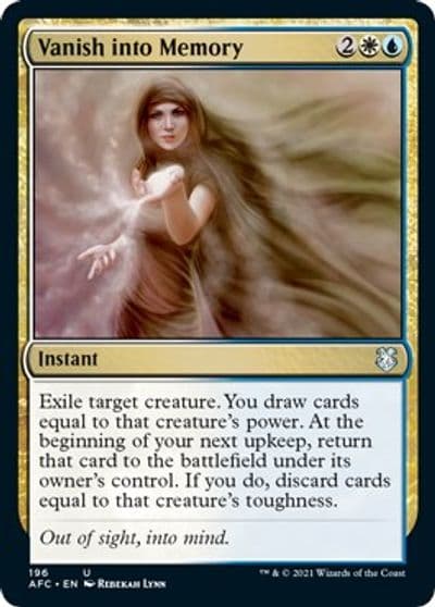 Vanish into Memory Commander: Adventures in the Forgotten Realms Magic card