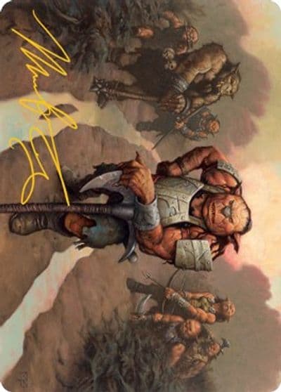 Hobgoblin Bandit Lord Art Card Gold Stamped Signature Art Series: Adventures in the Forgotten Realms Magic card
