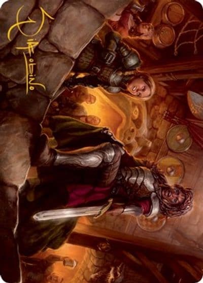Veteran Dungeoneer Art Card Gold Stamped Signature Art Series: Adventures in the Forgotten Realms Magic card