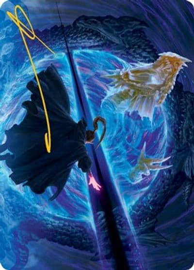 Bar the Gate Art Card Gold Stamped Signature Art Series: Adventures in the Forgotten Realms Magic card