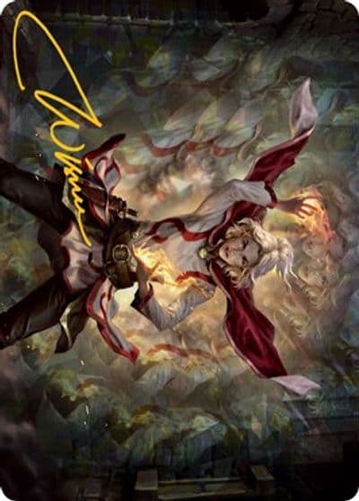 Delina Wild Mage Art Card Gold Stamped Signature Art Series: Adventures in the Forgotten Realms Magic card
