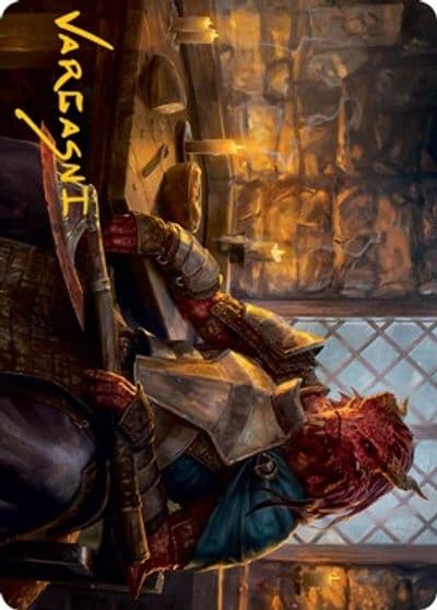 Jaded Sell Sword Art Card Gold Stamped Signature Art Series: Adventures in the Forgotten Realms Magic card