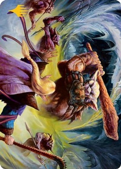 Den of the Bugbear 34 81 Art Card Gold Stamped Art Series: Adventures in the Forgotten Realms Magic card