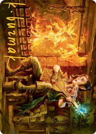 Wish Art Card Gold Stamped Signature Art Series: Adventures in the Forgotten Realms Magic card