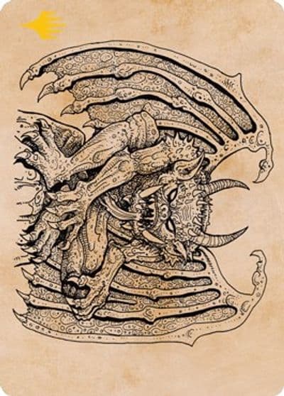 Cloister Gargoyle Showcase Art Card Gold Stamped Art Series: Adventures in the Forgotten Realms Magic card