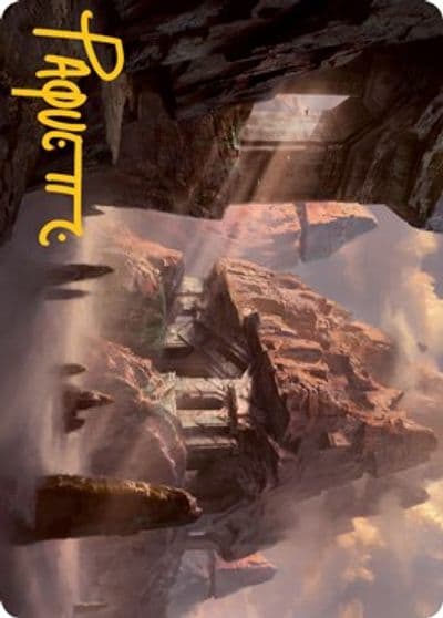 Mountain 62 81 Art Card Gold Stamped Signature Art Series: Adventures in the Forgotten Realms Magic card