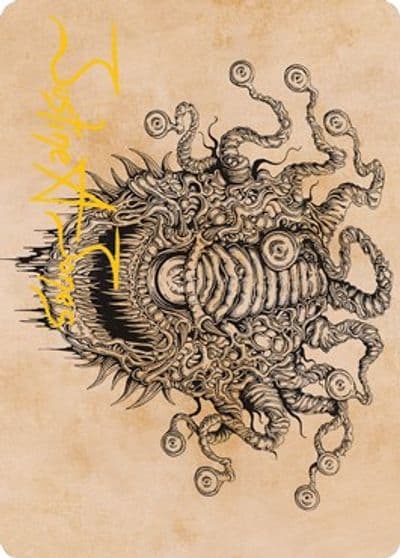 Baleful Beholder Showcase Art Card Gold Stamped Signature Art Series: Adventures in the Forgotten Realms Magic card