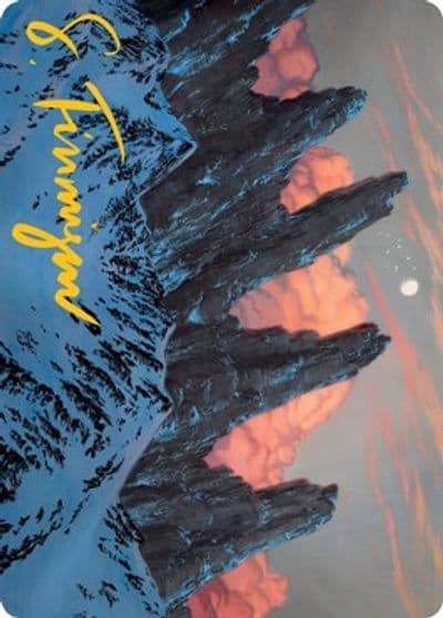 Mountain 59 81 Art Card Gold Stamped Signature Art Series: Adventures in the Forgotten Realms Magic card