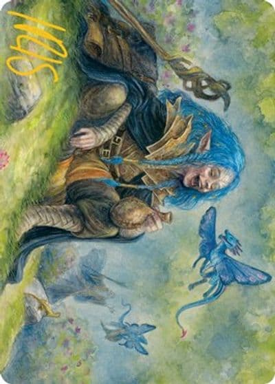 Feywild Trickster Art Card Gold Stamped Signature Art Series: Adventures in the Forgotten Realms Magic card