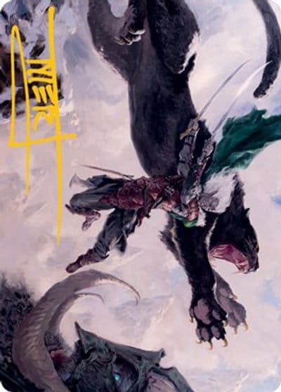 Drizzt DoUrden Art Card Gold Stamped Signature Art Series: Adventures in the Forgotten Realms Magic card