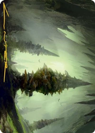 Forest 55 81 Art Card Gold Stamped Signature Art Series: Adventures in the Forgotten Realms Magic card