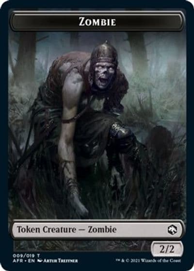 Zombie Token Adventures in the Forgotten Realms Magic card