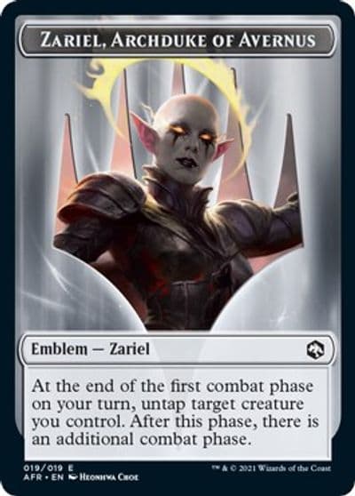 Emblem Zariel Archduke of Avernus Adventures in the Forgotten Realms Magic card