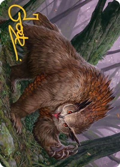 Owlbear Art Card Gold Stamped Signature Art Series: Adventures in the Forgotten Realms Magic card