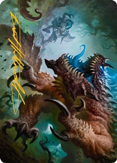 Basilisk Art Card Gold Stamped Signature Art Series: Adventures in the Forgotten Realms Magic card