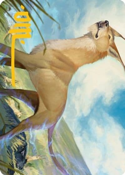 Blink Dog Art Card Gold Stamped Signature Art Series: Adventures in the Forgotten Realms Magic card