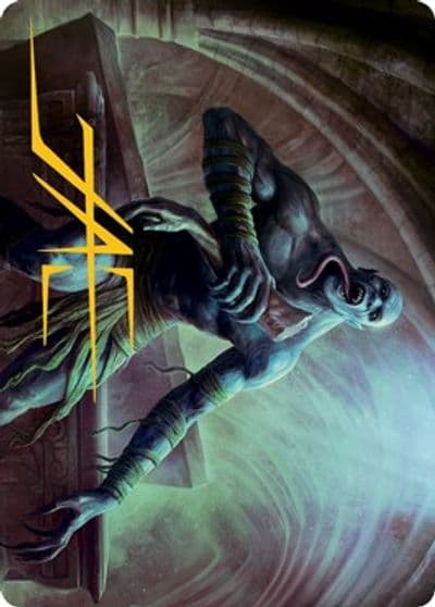 Ghoul Art Card Gold Stamped Signature Art Series: Adventures in the Forgotten Realms Magic card